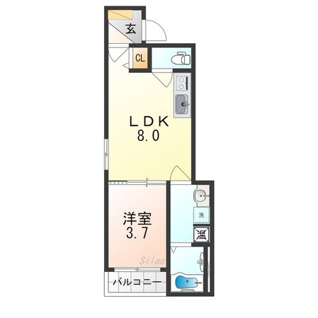 北田辺駅 徒歩6分 1階の物件間取画像